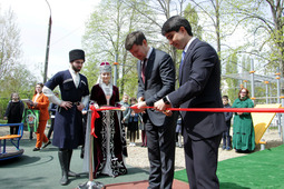 Открытие детской спортивной площадки в поселке Энем, Республики Адыгея